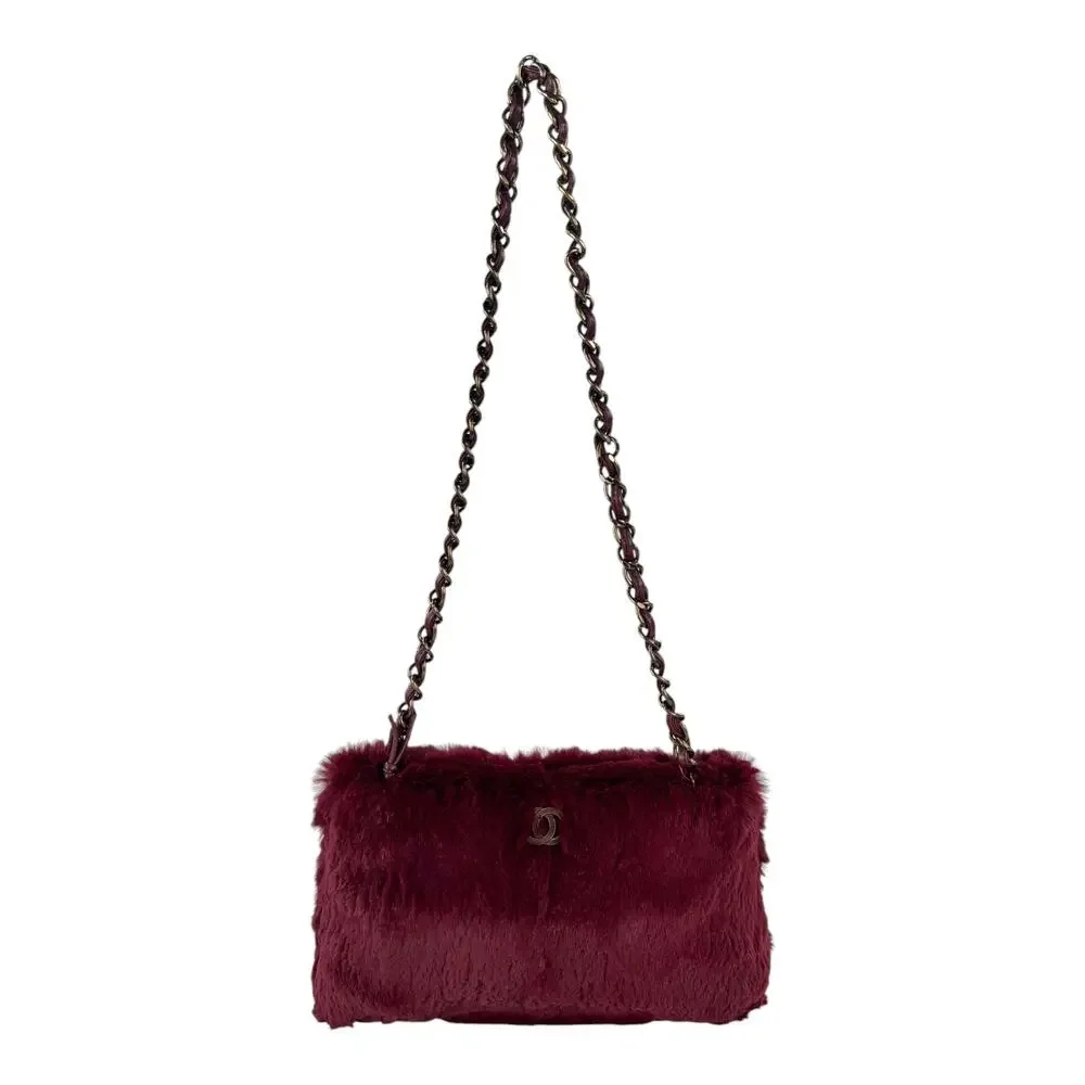 Chanel Vintage Rabbit Fur Shoulder Bag